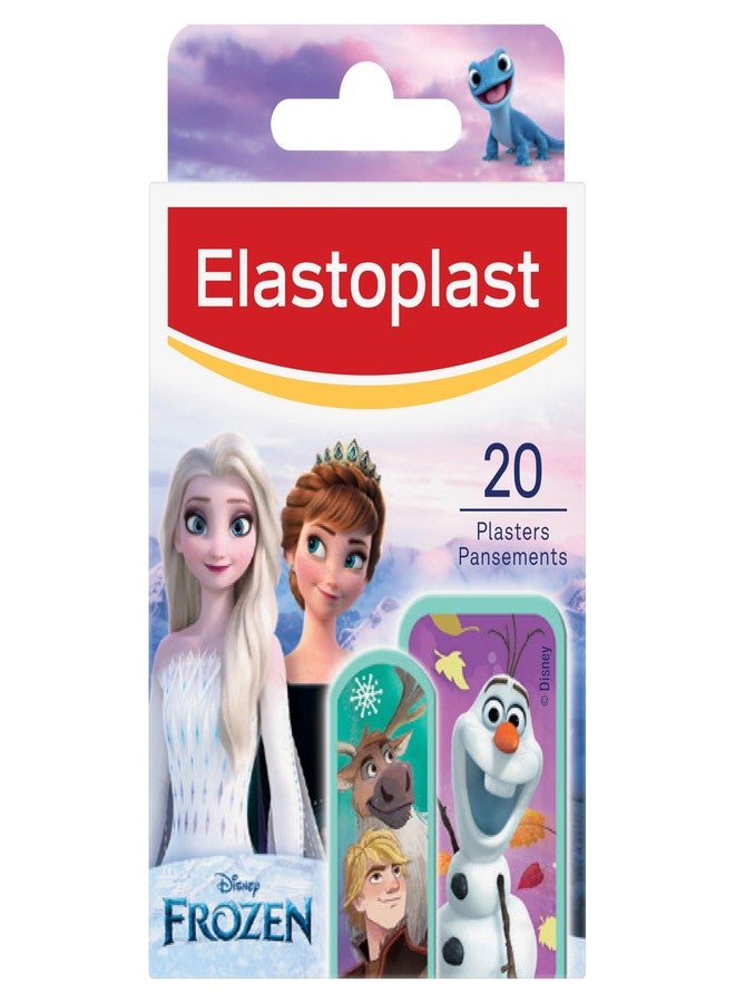 Elastoplast Disney Frozen Plasters, Assorted Sizes (16 Pieces), Coloured, First Aid Wound Care for Children with Frozen Designs, Various Sized, Skin-Friendly - Image 1